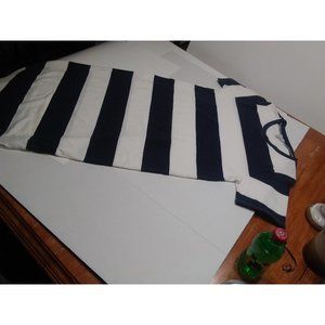 j crew striped dress navy blue and white